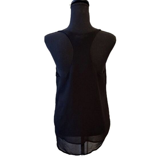 Ambiance Apparel Double Layer Flowy Tank Black Medium - Picture 2 of 3